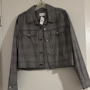 a new day Black and White Plaid Blazer